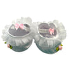PANTUFLAS DE SATÉN BLANCO
