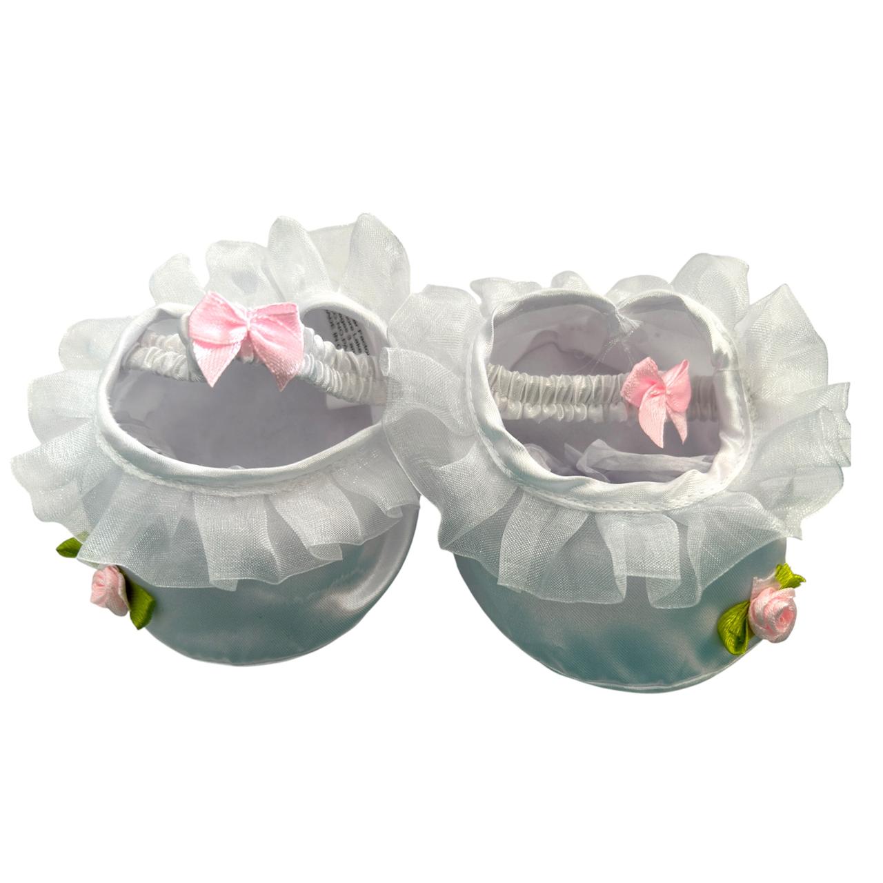 PANTUFLAS DE SATÉN BLANCO