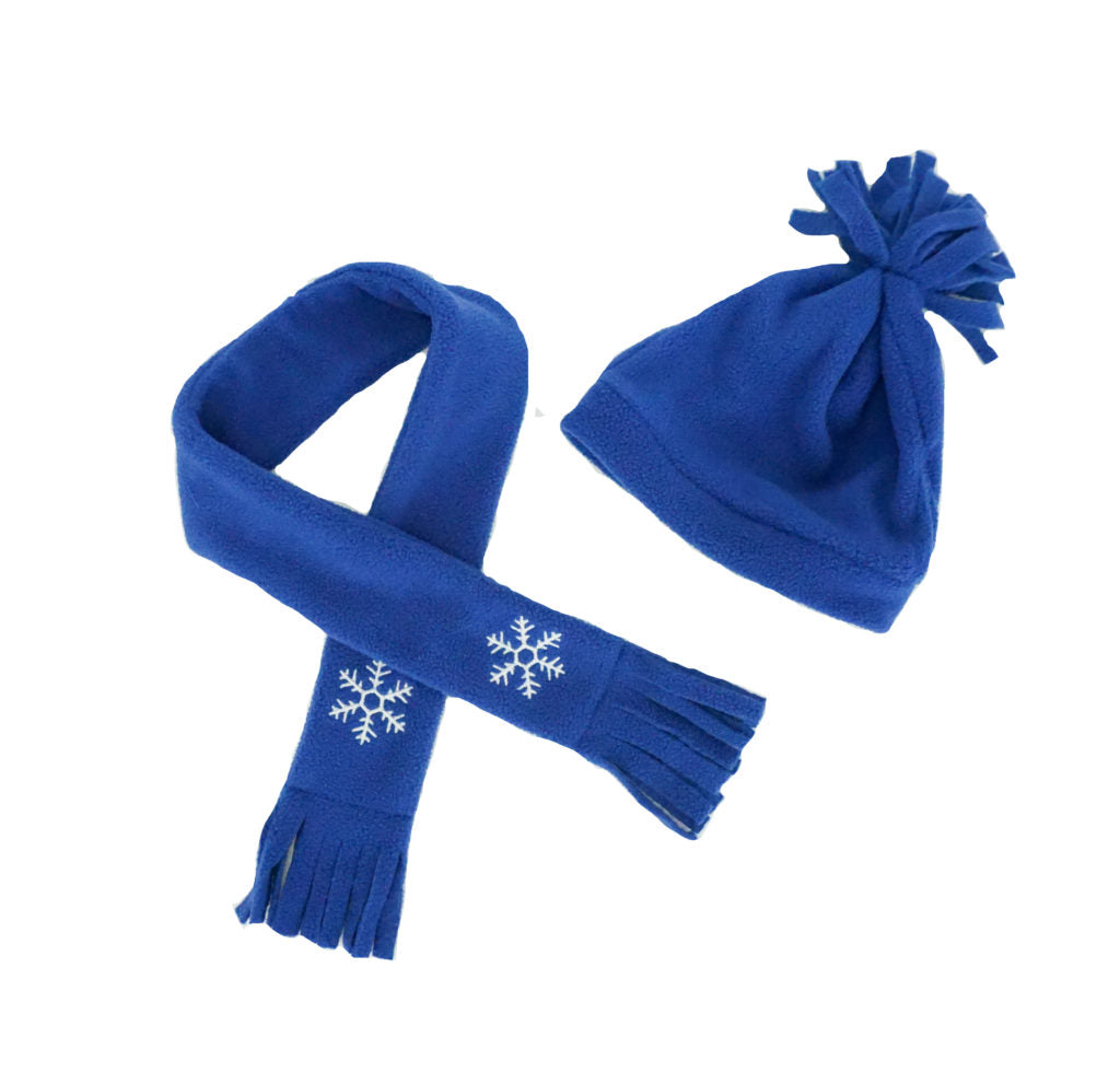 GORRO AZUL Y BUFANDA
