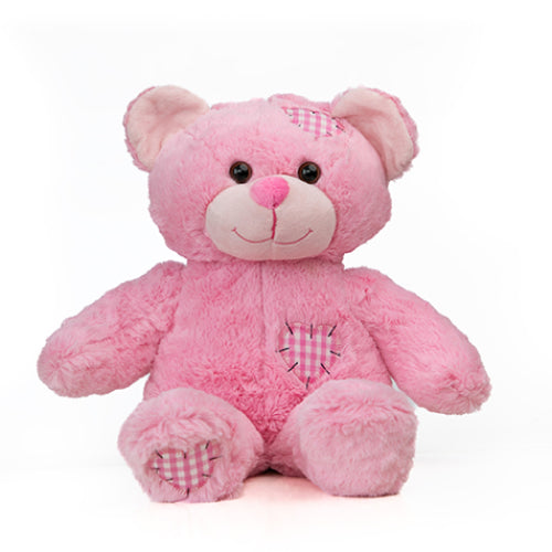 OSO ROSA DE CORAZON 40 CM
