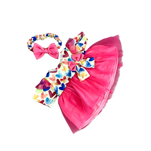 VESTIDO ROSA CORAZON