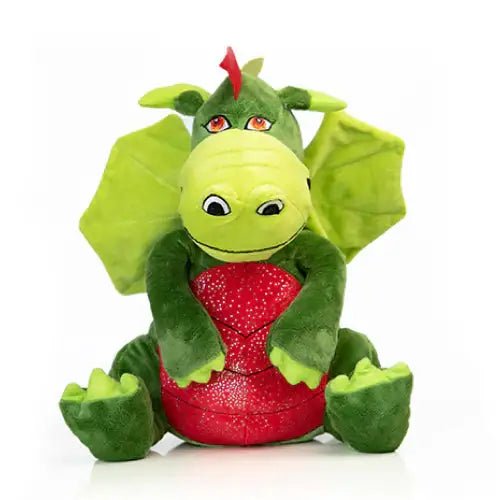 DRAGON TIERNO VERDE Y ROJO 40 CM