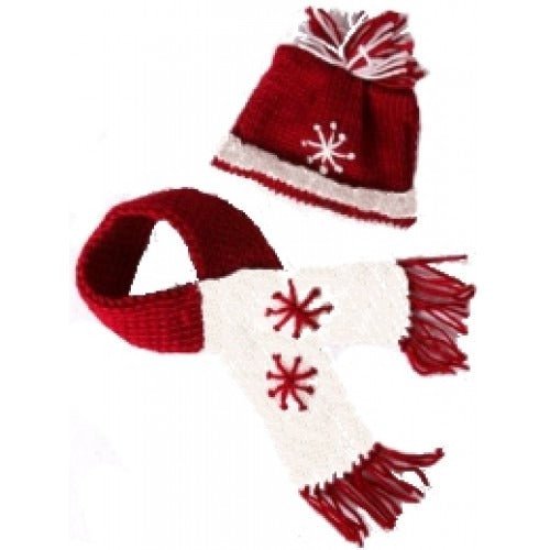GORRO ROJO Y BUFANDA COPO DE NIEVE
