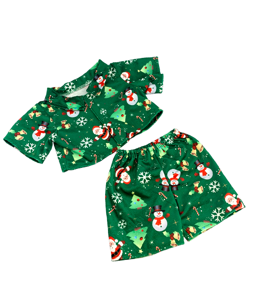 PIJAMA PAPÁ NOEL Y MUÑECO DE NIEVE