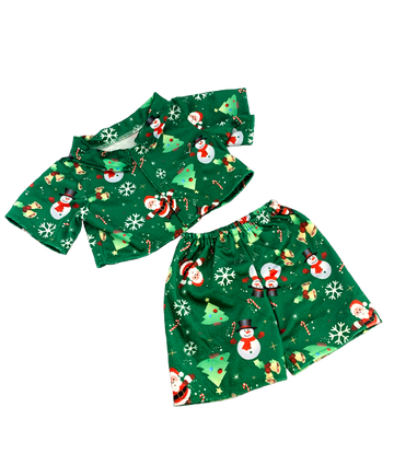 PIJAMA PAPÁ NOEL Y MUÑECO DE NIEVE