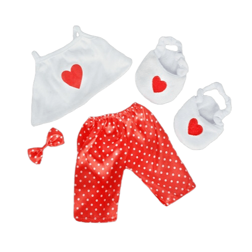 PIJAMA CORAZÓN SATÍN Y PANTUFLAS - Universo Tutu - [Lima, Perú]