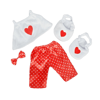 PIJAMA CORAZÓN SATÍN Y PANTUFLAS - Universo Tutu - [Lima, Perú]